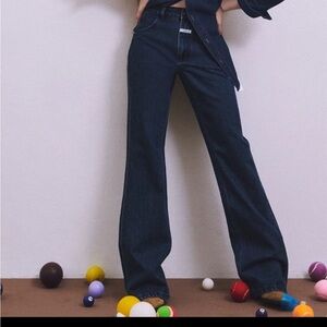 Elegant Navy Women's Flare Jeans